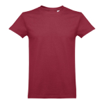 Gekaarde katoenen unisex T-shirts 190gsm THC Ankara kleur bordeaux