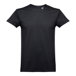 Gekaarde katoenen unisex T-shirts 190gsm THC Ankara kleur zwart