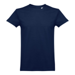 Gekaarde katoenen unisex T-shirts 190gsm THC Ankara kleur blauw