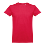 Gekaarde katoenen unisex T-shirts 190gsm THC Ankara kleur rood
