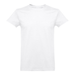Gekaarde katoenen unisex T-shirts 190gsm THC Ankara kleur wit