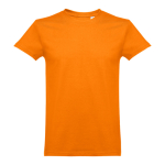 Gekaarde katoenen unisex T-shirts 190gsm THC Ankara kleur oranje