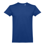 Gekaarde katoenen unisex T-shirts 190gsm THC Ankara kleur koningsblauw