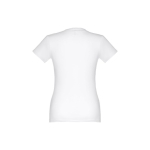 Getailleerd T-shirt voor dames, gezeefdrukt katoen 190 g/m2 THC Ankara kleur wit tweede weergave