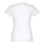 Getailleerd T-shirt voor dames, gezeefdrukt katoen 190 g/m2 THC Ankara kleur wit