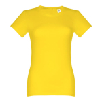 Getailleerd T-shirt voor dames, gezeefdrukt katoen 190 g/m2 THC Ankara kleur geel eerste weergave
