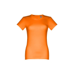 Getailleerd T-shirt voor dames, gezeefdrukt katoen 190 g/m2 THC Ankara kleur oranje eerste weergave