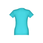 Getailleerd T-shirt voor dames, gezeefdrukt katoen 190 g/m2 THC Ankara kleur turkoois tweede weergave