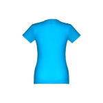 Getailleerd T-shirt voor dames, gezeefdrukt katoen 190 g/m2 THC Ankara kleur cyaan blauw tweede weergave