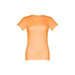 Getailleerd T-shirt voor dames, gezeefdrukt katoen 190 g/m2 THC Ankara kleur koraal eerste weergave
