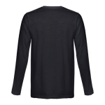 Unisex t-shirts met lange mouwen van katoen 150 g/m2 THC Bucharest kleur zwart