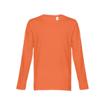 Unisex t-shirts met lange mouwen van katoen 150 g/m2 THC Bucharest kleur honing