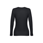 Dames T-shirts van katoen 150 g/m2 THC Boekarest kleur zwart tweede weergave