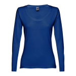 Dames T-shirts van katoen 150 g/m2 THC Boekarest kleur koningsblauw eerste weergave