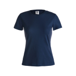 Katoenen dames T-shirts met logo van 150 g/m2 Keya kleur marineblauw  negende weergave