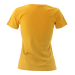 Katoenen dames T-shirts met logo van 150 g/m2 Keya kleur goud