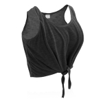 Dames tanktop gemaakt van 130 g/m2 polyester kleur zwart  negende weergave