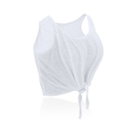 Dames tanktop gemaakt van 130 g/m2 polyester kleur wit  negende weergave