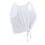 Dames tanktop gemaakt van 130 g/m2 polyester kleur wit  negende weergave