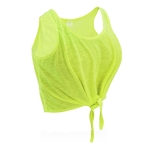 Dames tanktop gemaakt van 130 g/m2 polyester kleur neon geel