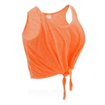 Dames tanktop gemaakt van 130 g/m2 polyester kleur neon oranje