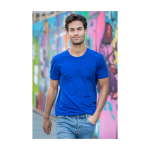 T-shirts personaliseren van 200 g/m² biologisch katoen Elevate NXT kleur blauw