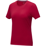 Dames T-shirt van biologisch katoen met korte mouwen 200 g/m2 Elevate NXT kleur rood