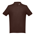 Poloshirts in diverse kleuren en 195 g/m2 katoen THC Adam kleur bruin