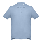 Poloshirts in diverse kleuren en 195 g/m2 katoen THC Adam kleur lichtblauw