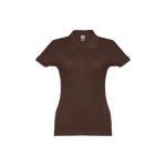 Dames katoenen polo in diverse kleuren 195 g/m2 THC Eve kleur bruin eerste weergave