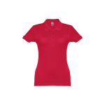 Dames katoenen polo in diverse kleuren 195 g/m2 THC Eve kleur rood eerste weergave