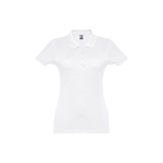 Dames katoenen polo in diverse kleuren 195 g/m2 THC Eve kleur wit eerste weergave