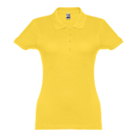 Dames katoenen polo in diverse kleuren 195 g/m2 THC Eve kleur geel