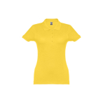 Dames katoenen polo in diverse kleuren 195 g/m2 THC Eve kleur geel eerste weergave