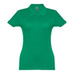 Dames katoenen polo in diverse kleuren 195 g/m2 THC Eve kleur groen