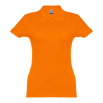 Dames katoenen polo in diverse kleuren 195 g/m2 THC Eve kleur oranje