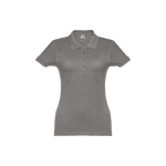 Dames katoenen polo in diverse kleuren 195 g/m2 THC Eve kleur donkergrijs eerste weergave