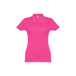 Dames katoenen polo in diverse kleuren 195 g/m2 THC Eve kleur fuchsia eerste weergave