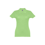Dames katoenen polo in diverse kleuren 195 g/m2 THC Eve kleur lichtgroen eerste weergave