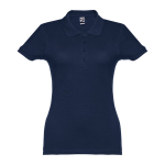 Dames katoenen polo in diverse kleuren 195 g/m2 THC Eve kleur donkerblauw eerste weergave