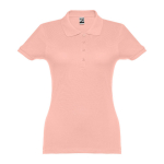 Dames katoenen polo in diverse kleuren 195 g/m2 THC Eve kleur zalm eerste weergave