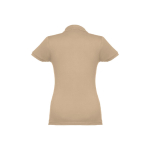 Dames katoenen polo in diverse kleuren 195 g/m2 THC Eve kleur lichtbruin tweede weergave