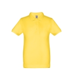 Kinder reclame poloshirts van katoen 195 g/m2 THC Adam Kids kleur geel