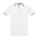 Slim-fit poloshirts met logo van 210 g/m2 THC Rome-katoen kleur wit