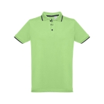 Slim-fit poloshirts met logo van 210 g/m2 THC Rome-katoen kleur lichtgroen eerste weergave