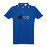 Slim-fit poloshirt van katoen met logo 210 g/m² THC Rome met afdrukgebied
