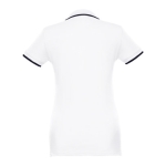 Gepersonaliseerde polo's voor dames van tweekleurig katoen 210 g/m2 THC Rome kleur wit