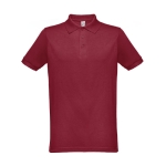 Polo's met full colour logo in katoen en polyester 200 g/m2 THC Berlin kleur bordeaux eerste weergave