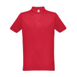Polo's met full colour logo in katoen en polyester 200 g/m2 THC Berlin kleur rood eerste weergave