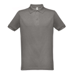 Polo's met full colour logo in katoen en polyester 200 g/m2 THC Berlin kleur donkergrijs